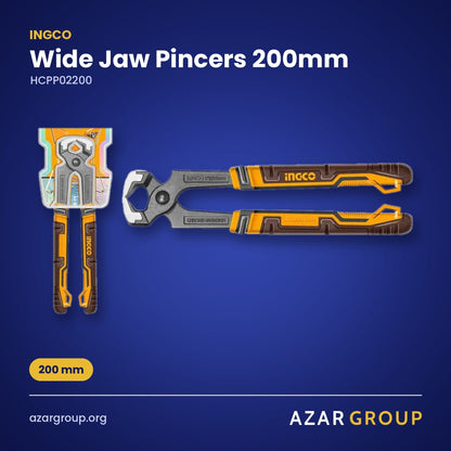 INGCO HCPP02200 Wide Jaw Pincers 200mm – 200 mm