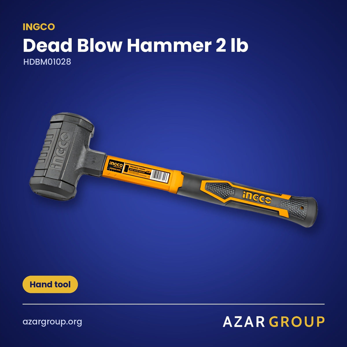 INGCO HDBM01028 Dead Blow Hammer 2 lb – Hand tool