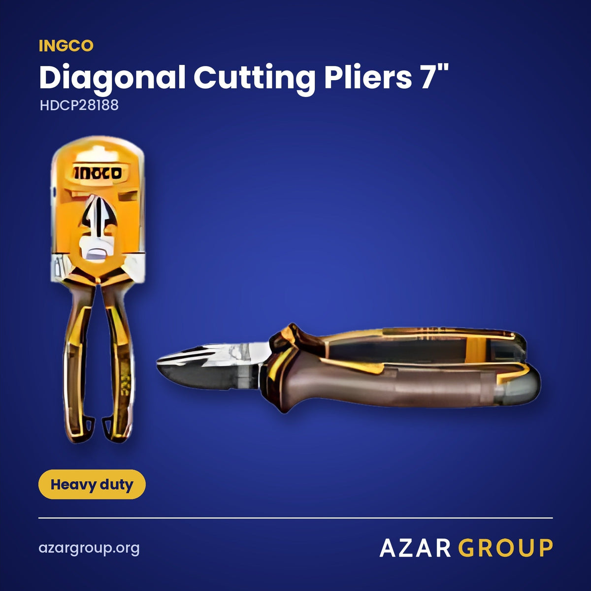 INGCO HDCP28188 Diagonal Cutting Pliers 7" – Heavy duty