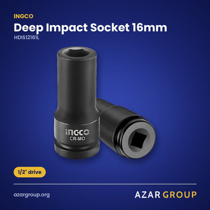 INGCO HDIS12161L Deep Impact Socket 16mm – 1/2" drive