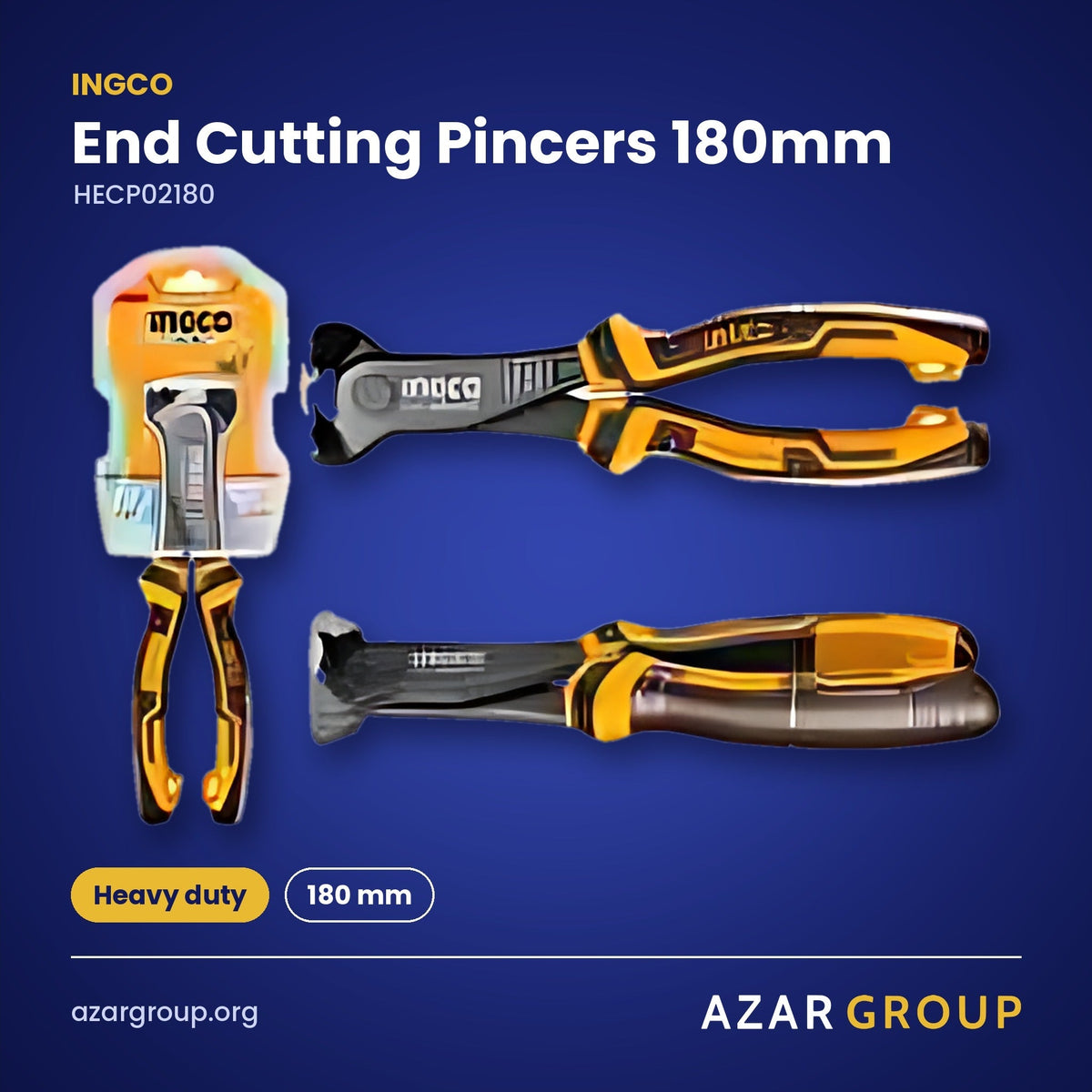 INGCO HECP02180 End Cutting Pincers 180mm – Heavy duty, 180 mm