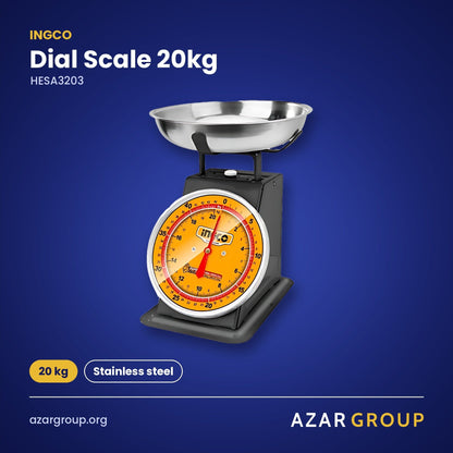 INGCO HESA3203 Dial Scale 20kg – 20 kg, Stainless steel
