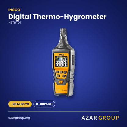 INGCO HETHT01 Digital Thermo-Hygrometer – -20 to 60 °C, 0-100% RH