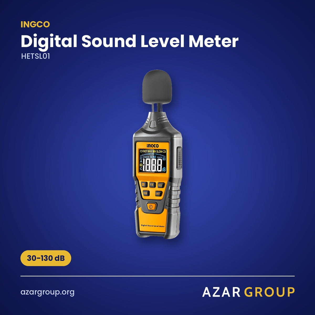 INGCO HETSL01 Digital Sound Level Meter – 30-130 dB