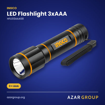 INGCO HFL013AAA58 LED Flashlight 3xAAA – 3 × AAA