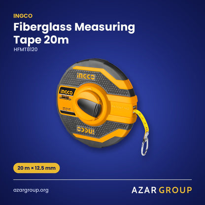 INGCO HFMT8120 Fiberglass Measuring Tape 20m – 20 m × 12.5 mm