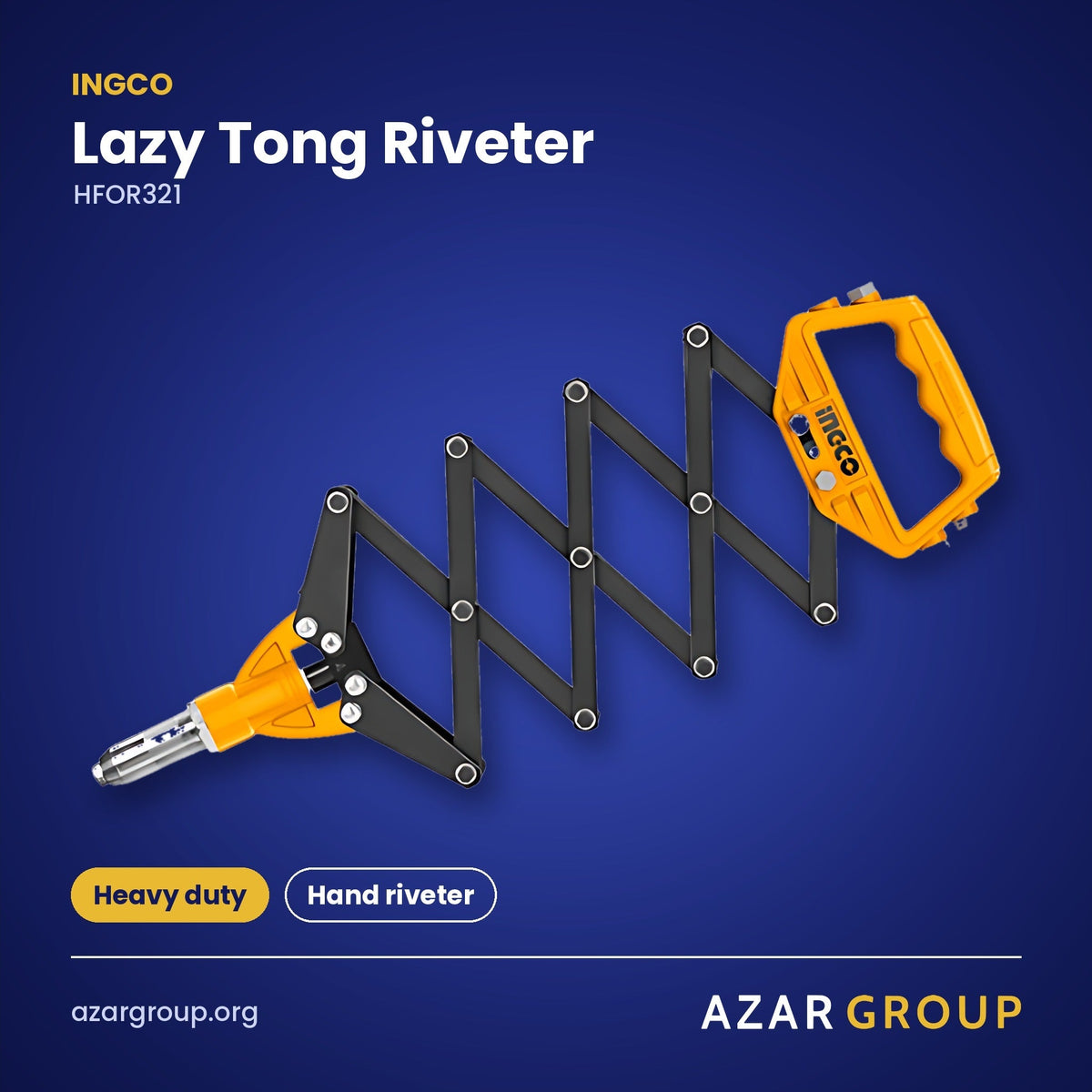 INGCO HFOR321 Lazy Tong Riveter – Heavy duty, Hand riveter