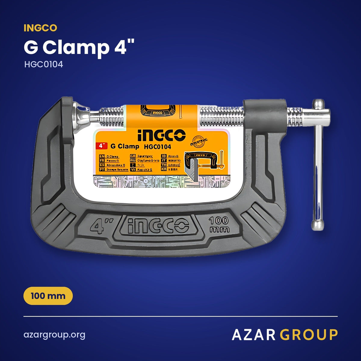 INGCO HGC0104 G Clamp 4" – 100 mm