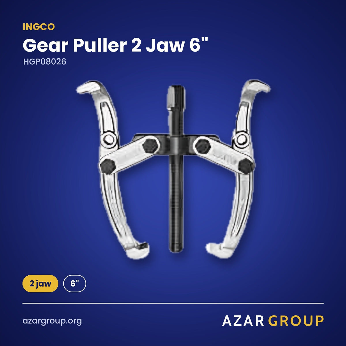 INGCO HGP08026 Gear Puller 2 Jaw 6" – 2 jaw, 6"