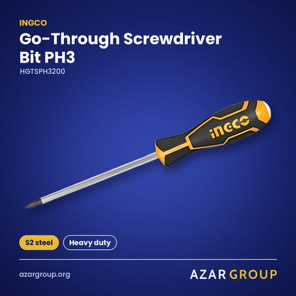 INGCO HGTSPH3200 Go-Through Screwdriver Bit PH3 – S2 steel, Heavy duty
