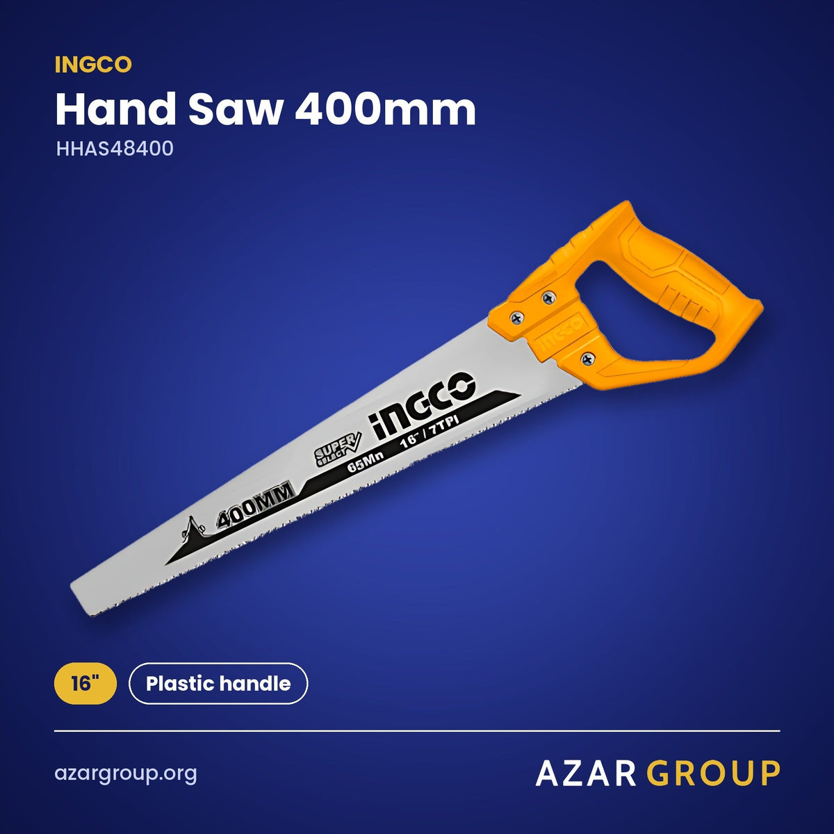 INGCO HHAS48400 Hand Saw 400mm – 16", Plastic handle