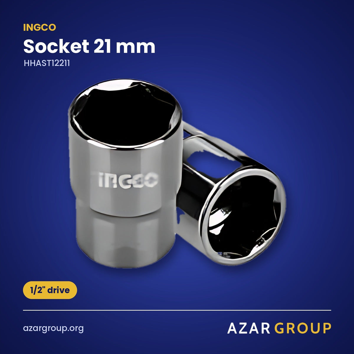 INGCO HHAST12211 Socket 21 mm – 1/2" drive