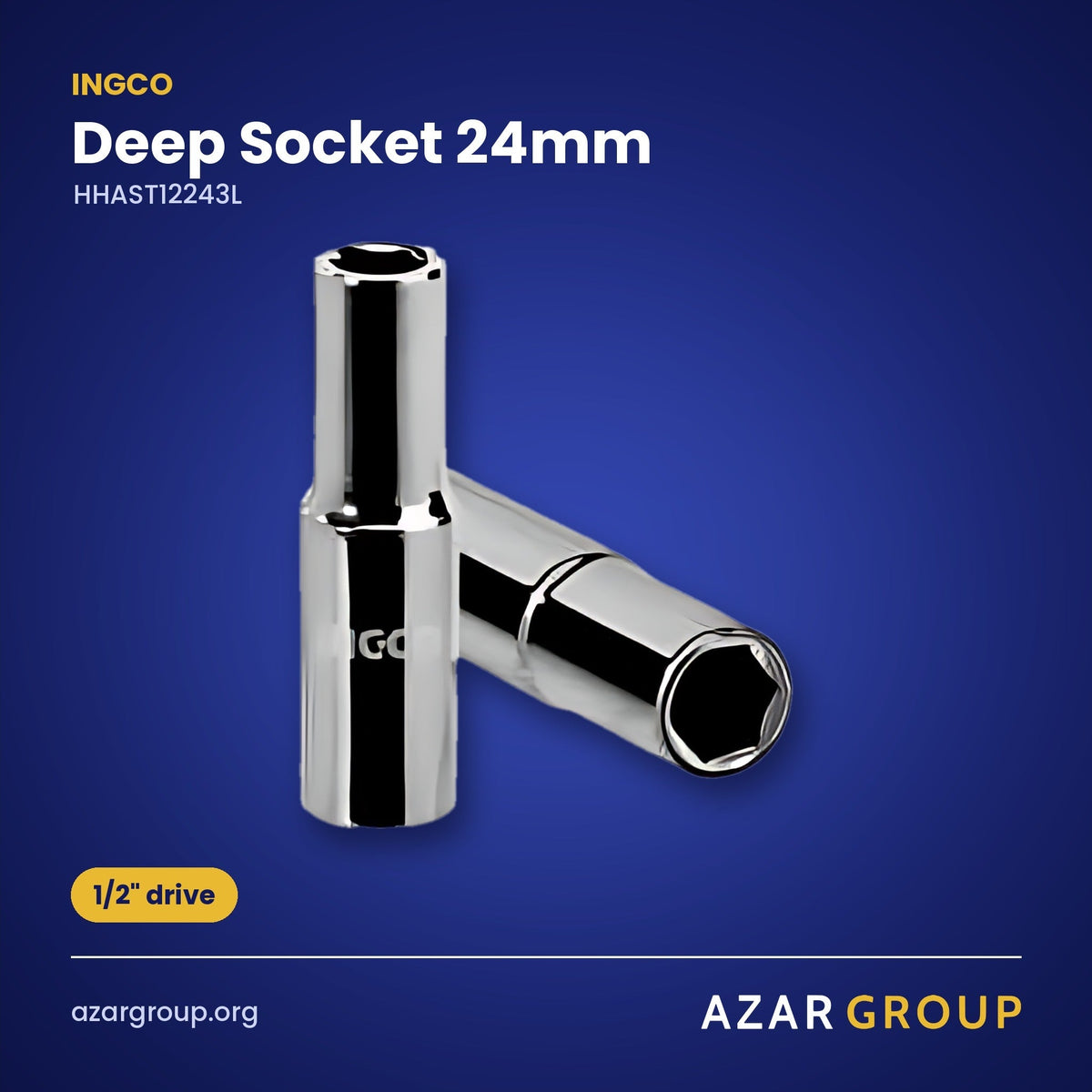 INGCO HHAST12243L Deep Socket 24mm – 1/2" drive