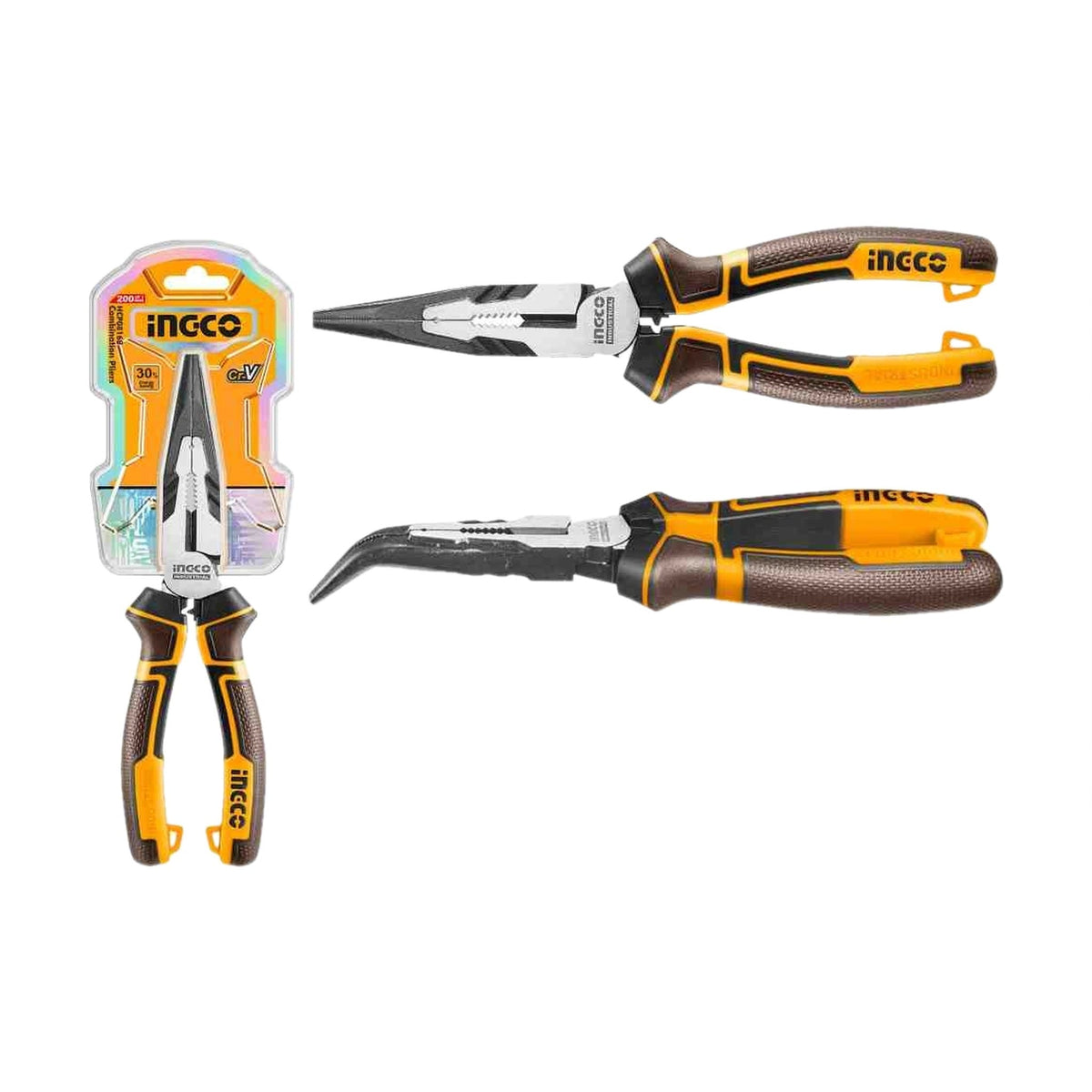 INGCO HHBNP28160 Bent Long Nose Pliers 160mm