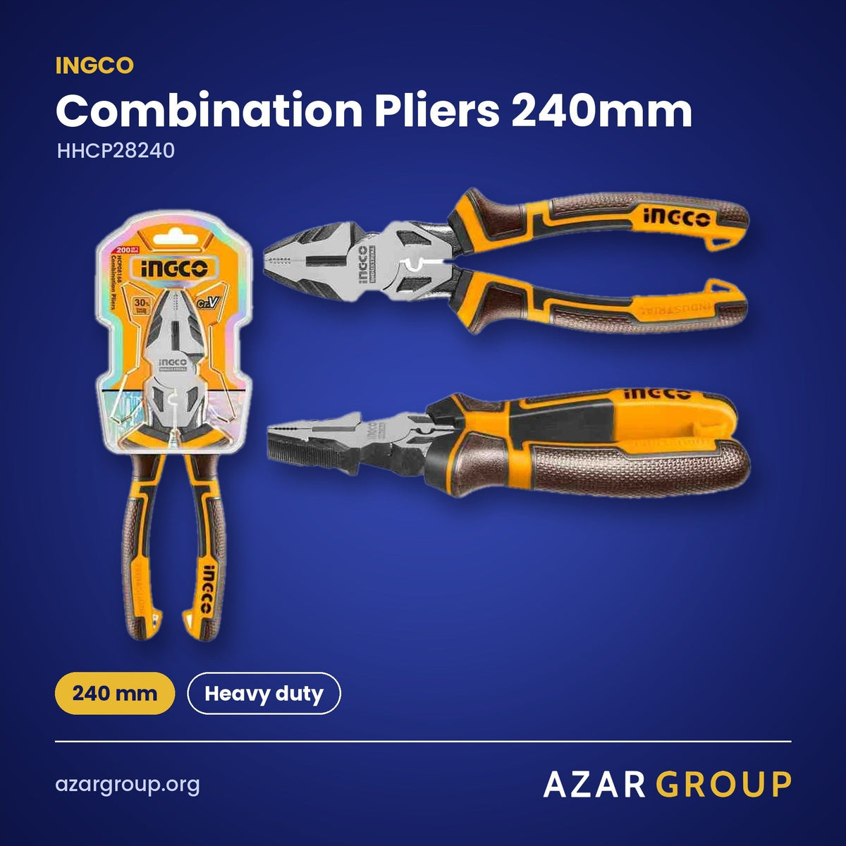 INGCO HHCP28240 Combination Pliers 240mm – 240 mm, Heavy duty