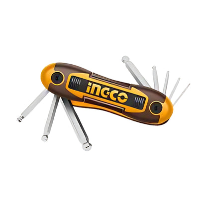 INGCO HHK14082 Folding Ball End Hex Key Set