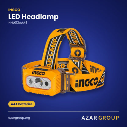 INGCO HHL013AAA8 LED Headlamp – AAA batteries