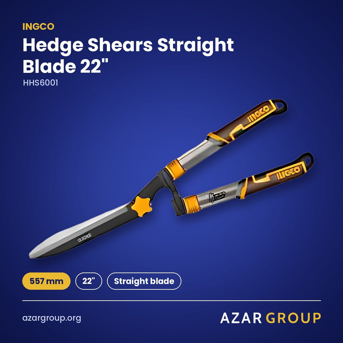 INGCO HHS6001 Hedge Shears Straight Blade 22" – 557 mm, 22", Straight blade