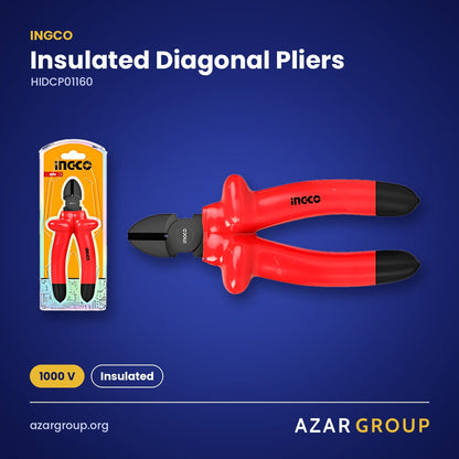 INGCO HIDCP01160 Insulated Diagonal Pliers – 1000 V, Insulated
