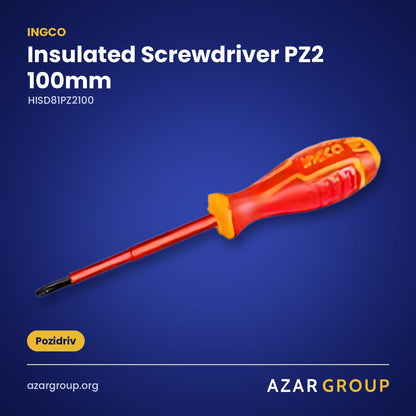 INGCO HISD81PZ2100 Insulated Screwdriver PZ2 100mm – Pozidriv