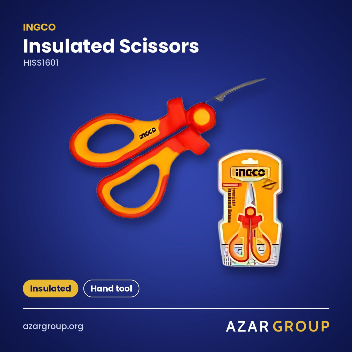INGCO HISS1601 Insulated Scissors – Insulated, Hand tool