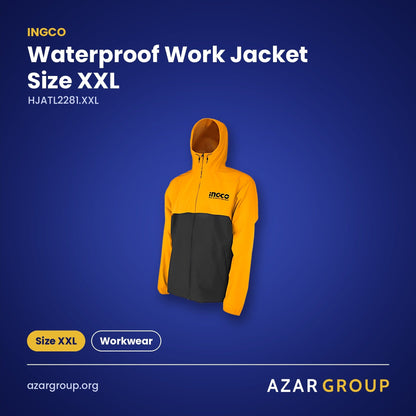 INGCO HJATL2281.XXL Waterproof Work Jacket Size XXL – Size XXL, Workwear
