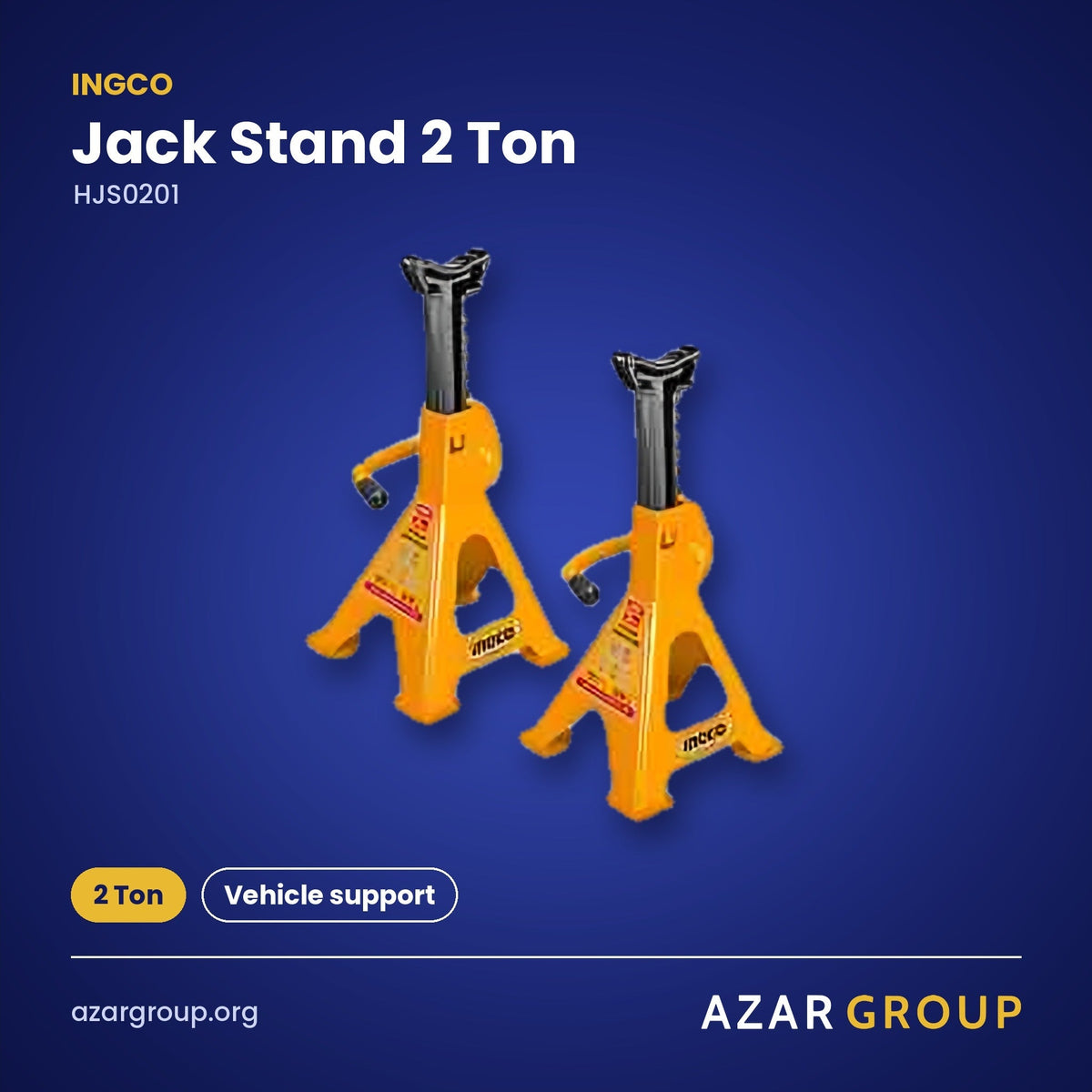 INGCO HJS0201 Jack Stand 2 Ton – 2 Ton, Vehicle support