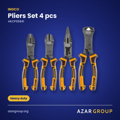 INGCO HKCPS5841 Pliers Set 4 pcs – Heavy duty