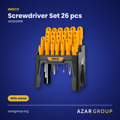 INGCO HKSD2658 Screwdriver Set 26 pcs – With stand