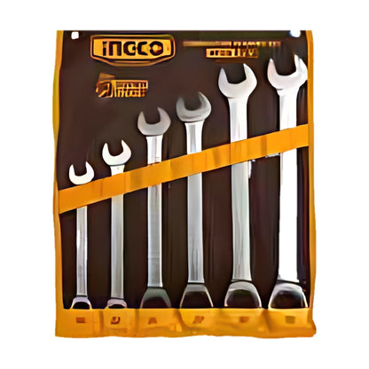 INGCO HKSPAR1061 Ratchet Combination Spanner Set