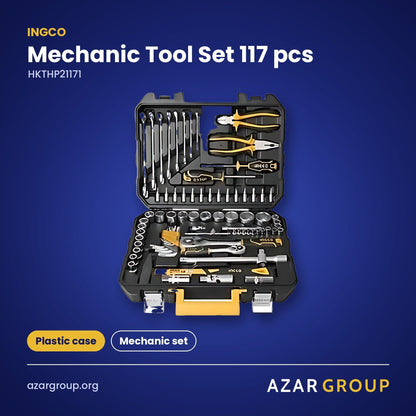 INGCO HKTHP21171 Mechanic Tool Set 117 pcs – Plastic case, Mechanic set