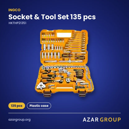 INGCO HKTHP21351 Socket & Tool Set 135 pcs – 135 pcs, Plastic case