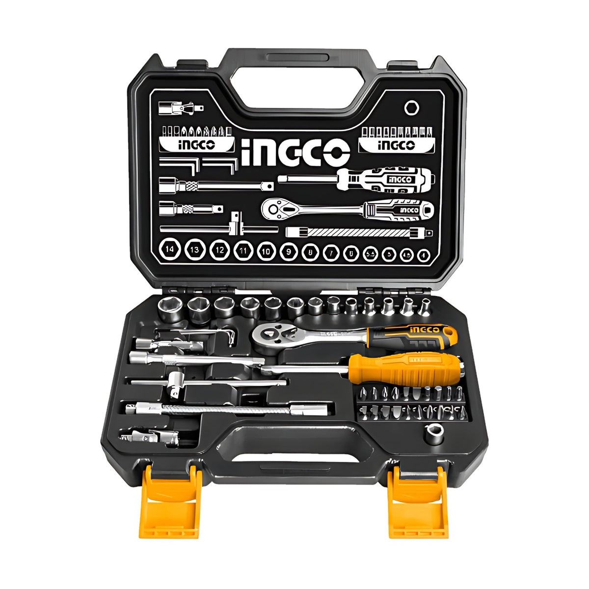 INGCO HKTS14451 Socket Set 1/4" 45 pcs
