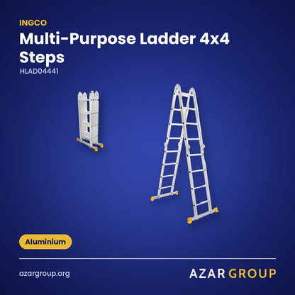 INGCO HLAD04441 Multi-Purpose Ladder 4x4 Steps – Aluminium