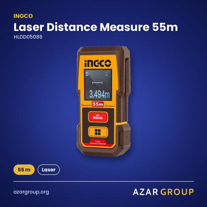 INGCO HLDD05086 Laser Distance Measure 55m – 55 m, Laser