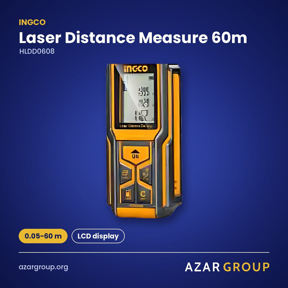 INGCO HLDD0608 Laser Distance Measure 60m – 0.05-60 m, LCD display