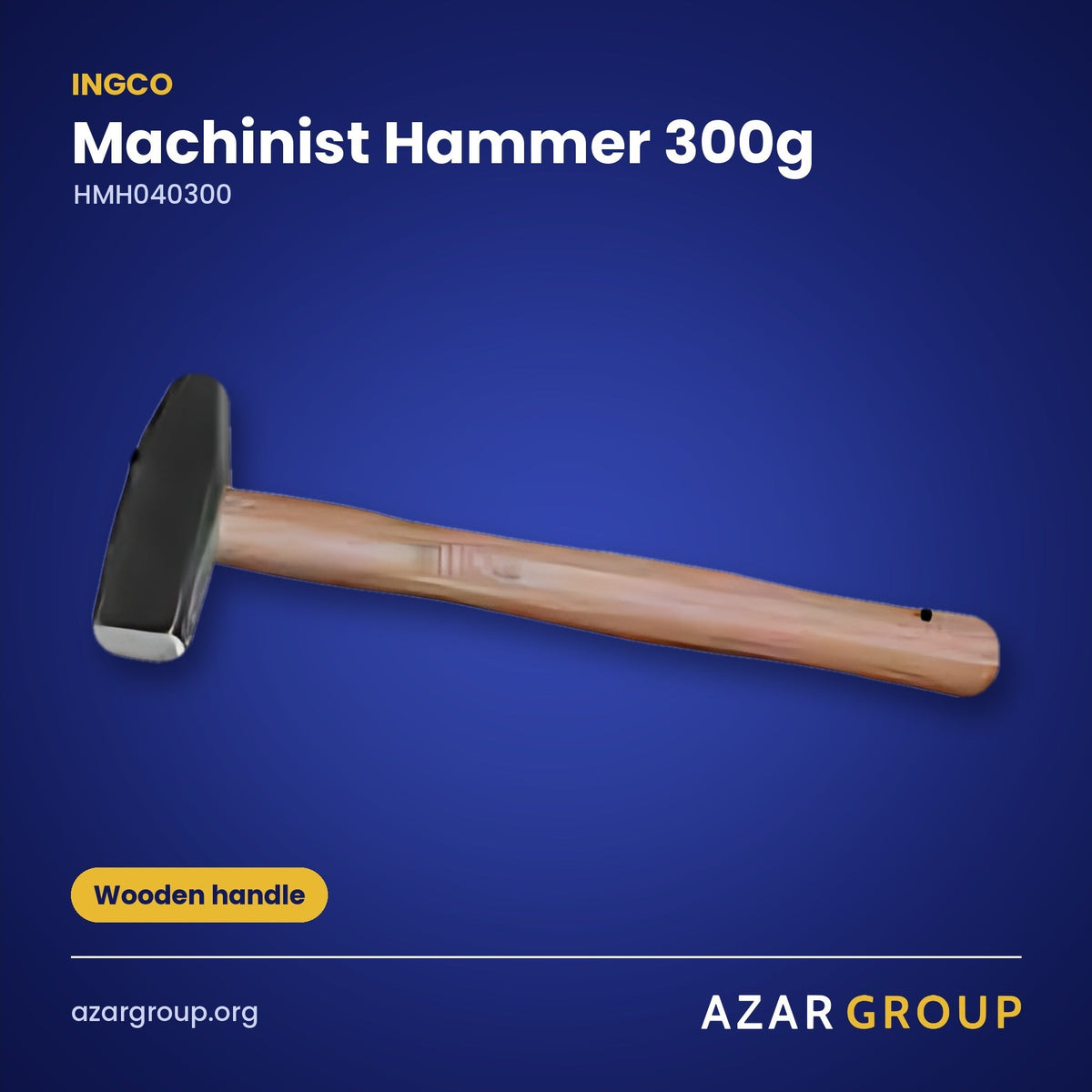 INGCO HMH040300 Machinist Hammer 300g – Wooden handle