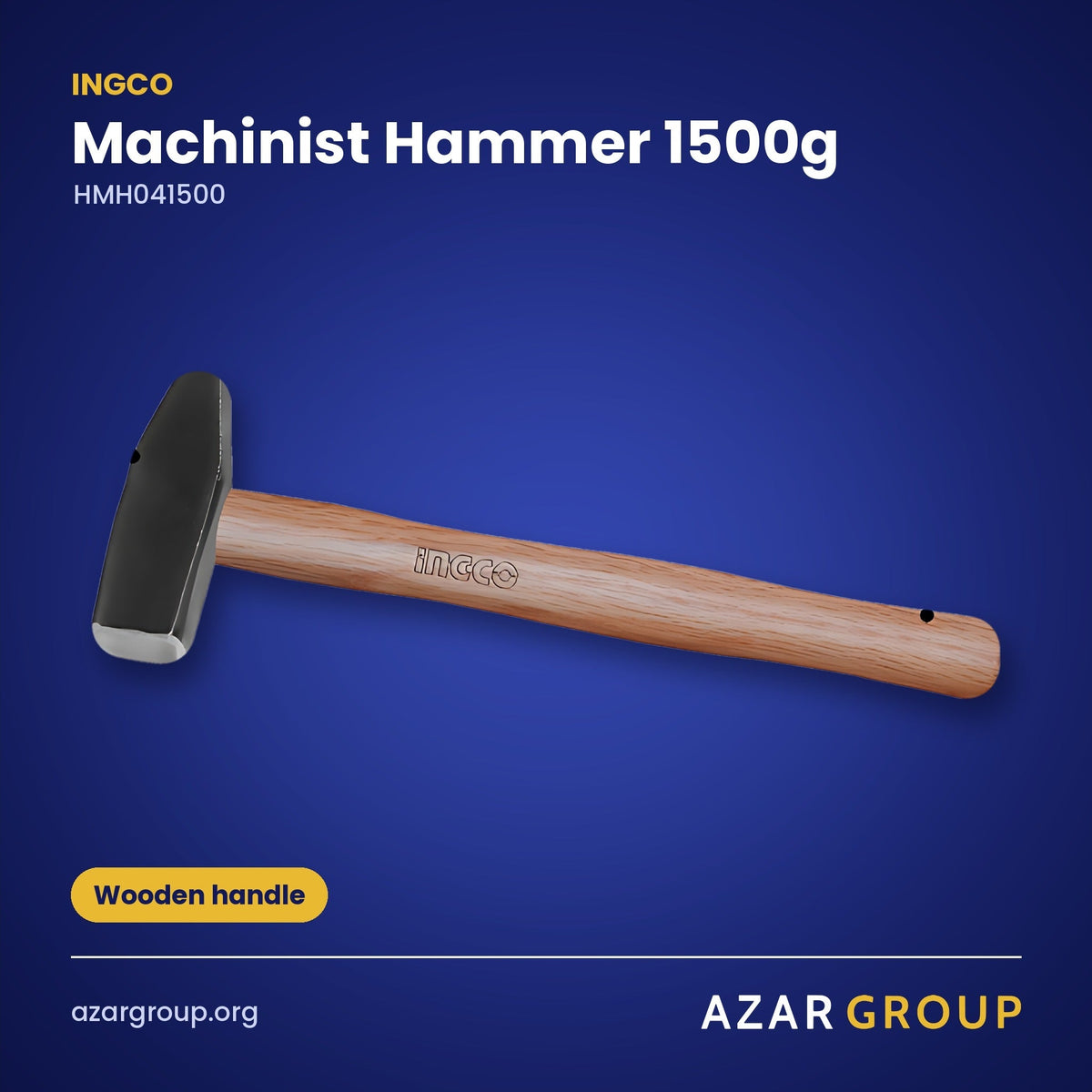 INGCO HMH041500 Machinist Hammer 1500g – Wooden handle