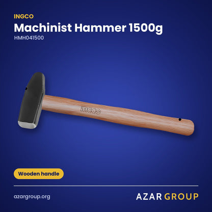 INGCO HMH041500 Machinist Hammer 1500g – Wooden handle