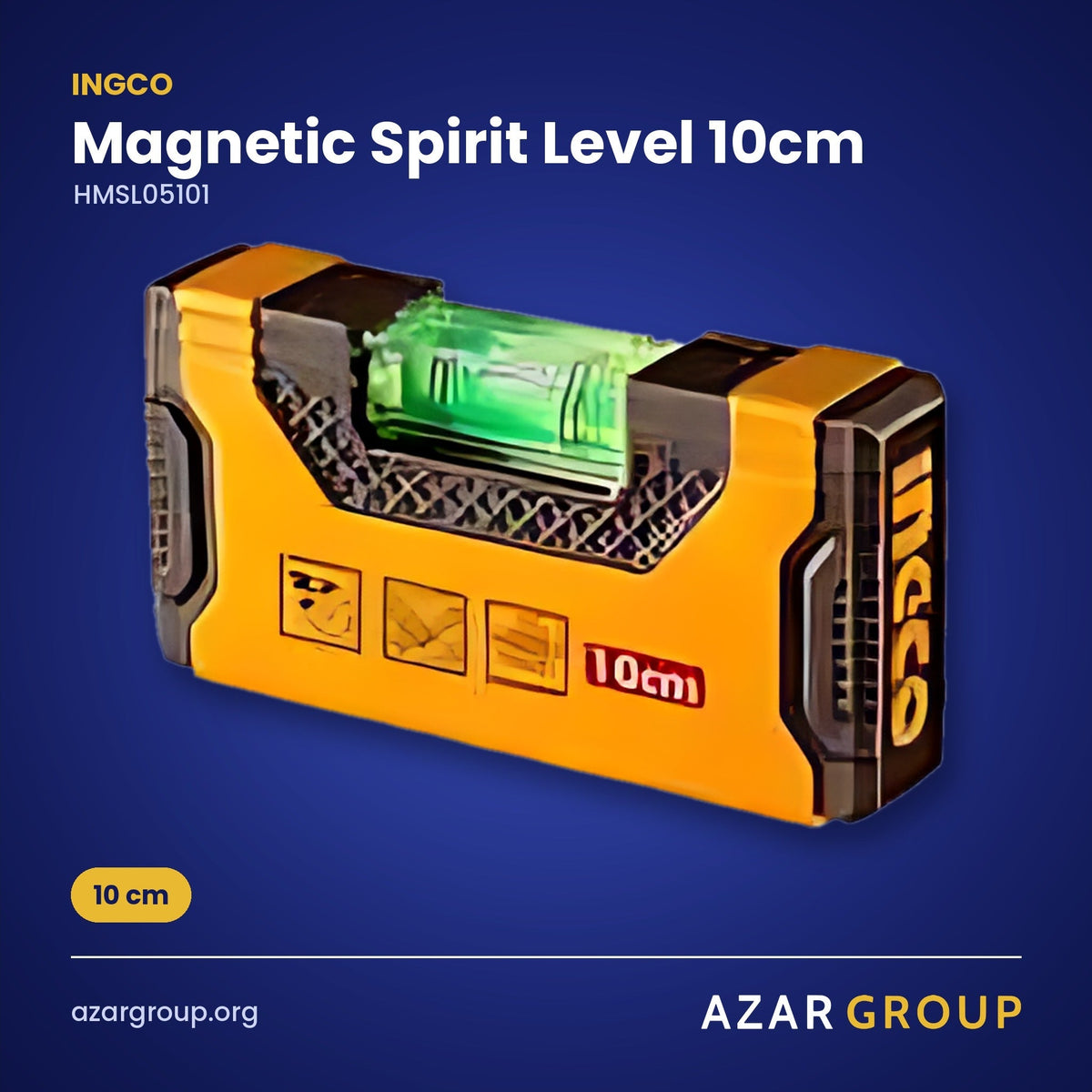 INGCO HMSL05101 Magnetic Spirit Level 10cm – 10 cm