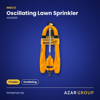 INGCO HOS3422 Oscillating Lawn Sprinkler – 17 holes, Oscillating