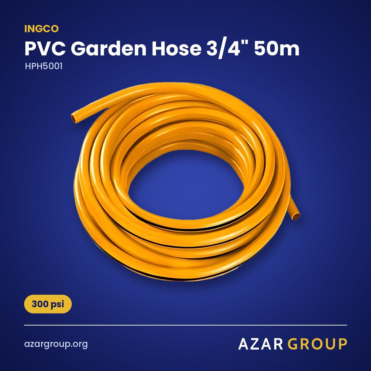 INGCO HPH5001 PVC Garden Hose 3/4" 50m – 300 psi