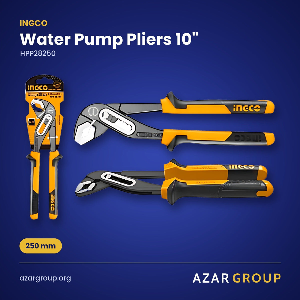 INGCO HPP28250 Water Pump Pliers 10" – 250 mm