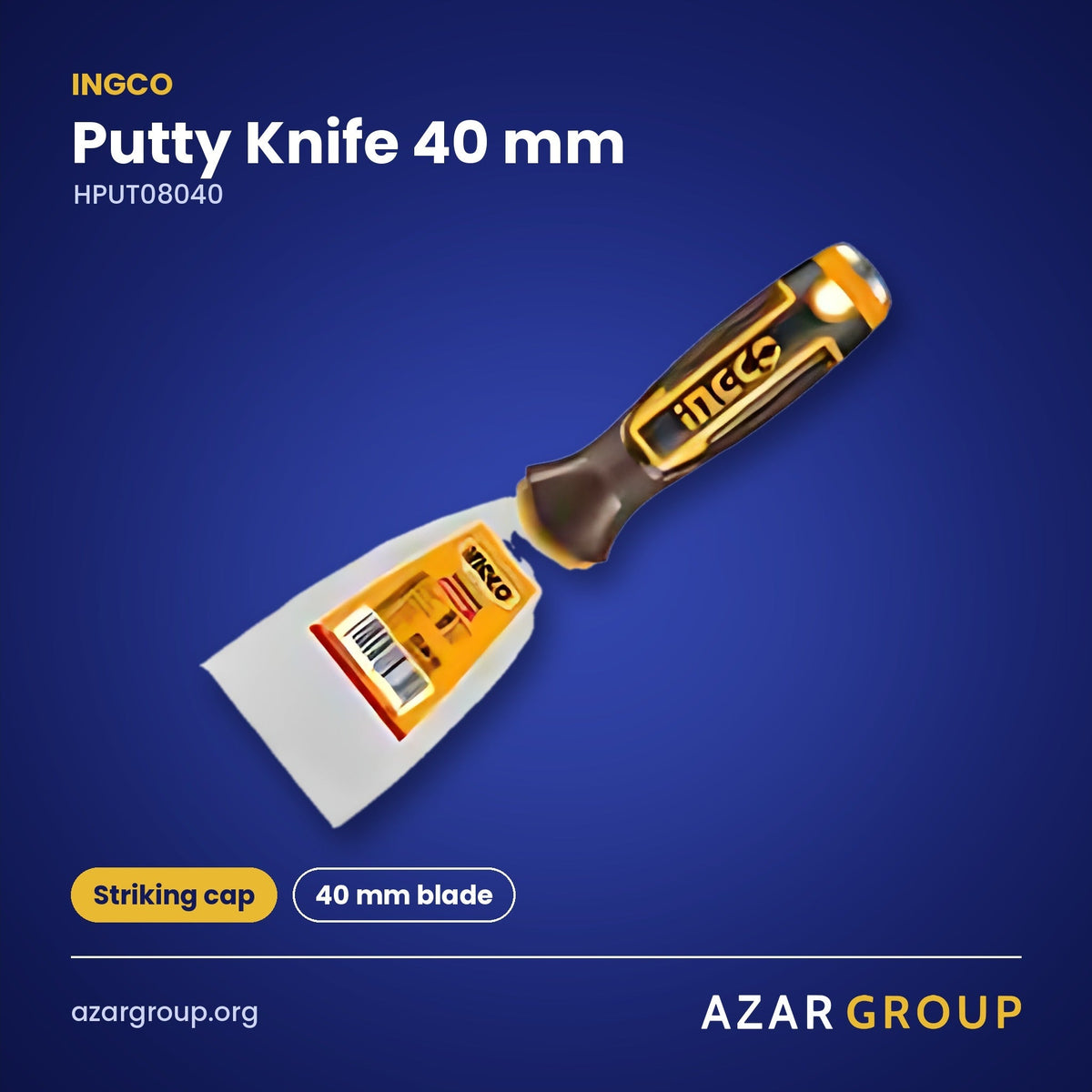 INGCO HPUT08040 Putty Knife 40 mm – Striking cap, 40 mm blade