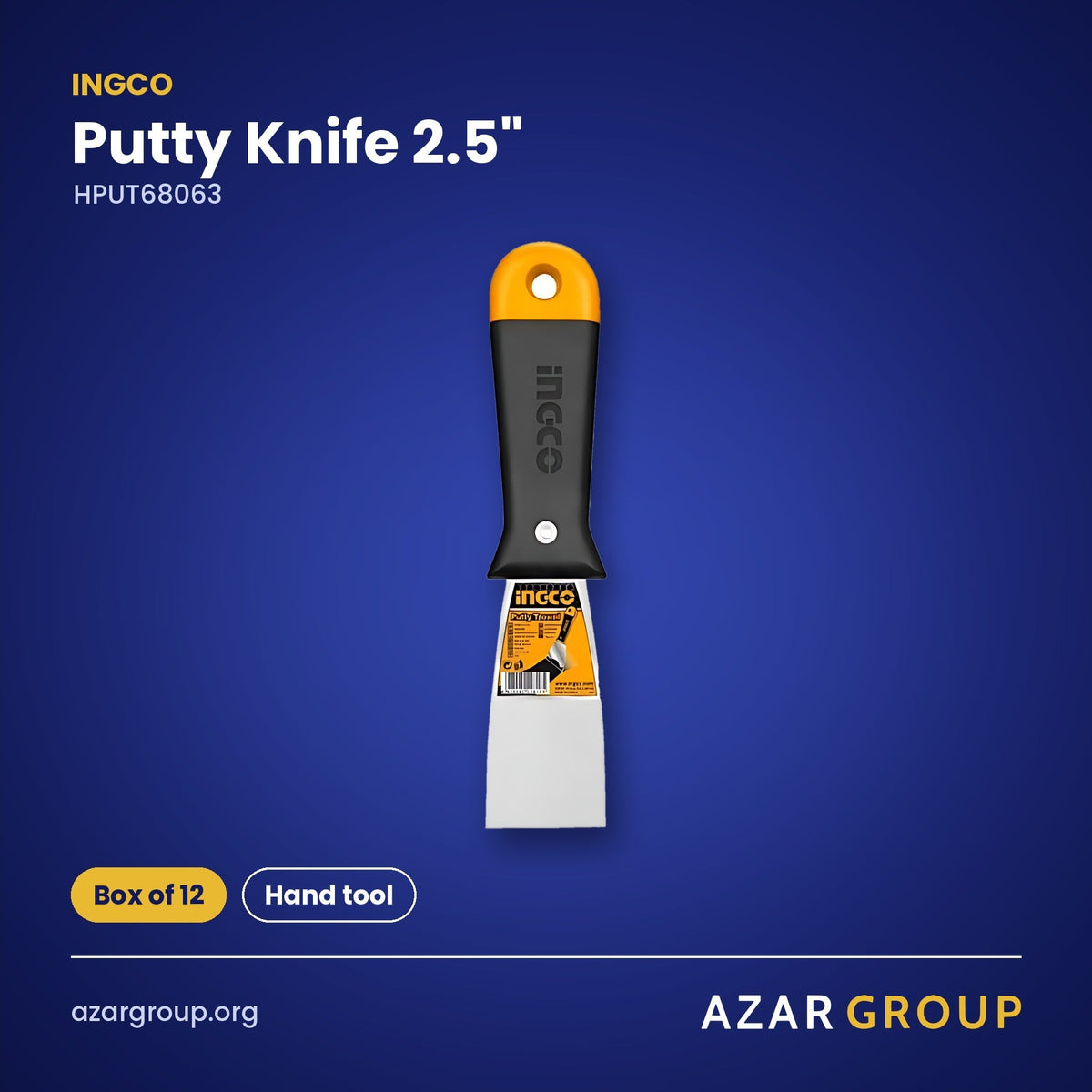 INGCO HPUT68063 Putty Knife 2.5" – Box of 12, Hand tool
