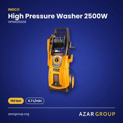 INGCO HPWR25008 High Pressure Washer 2500W – 160 bar, 6.7 L/min