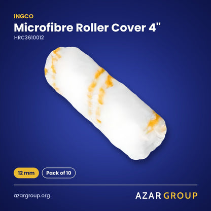 INGCO HRC3610012 Microfibre Roller Cover 4" – 12 mm, Pack of 10