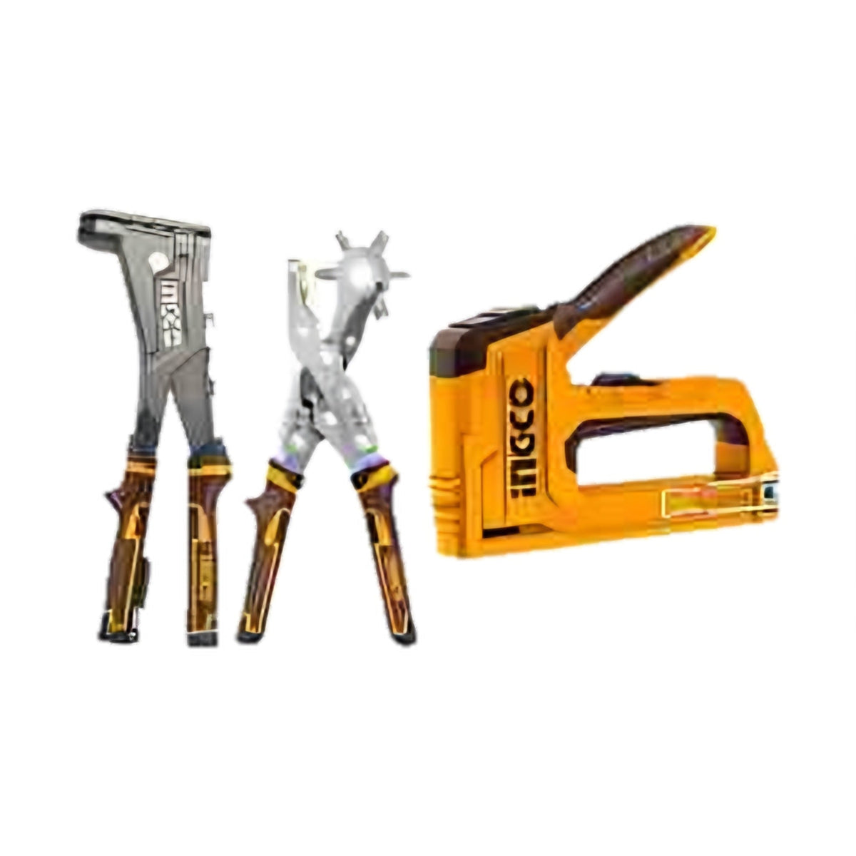 INGCO HRSG0401 Staple Gun, Punch & Riveter Set