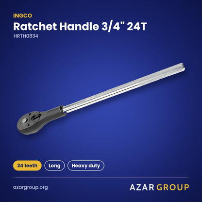INGCO HRTH0834 Ratchet Handle 3/4" 24T – 24 teeth, Long, Heavy duty