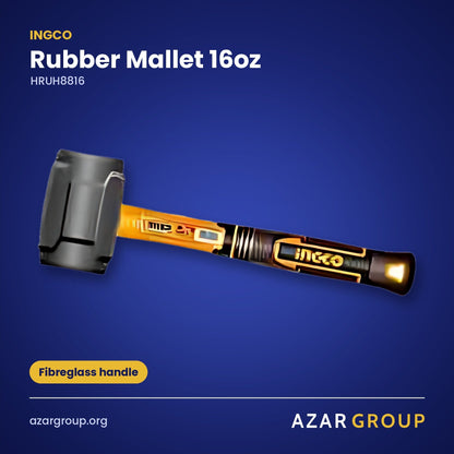 INGCO HRUH8816 Rubber Mallet 16oz – Fibreglass handle